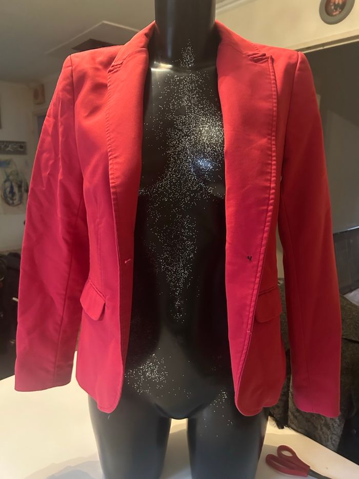Belle veste blazer femme très bon état taille 38 / M couleur rose - photo numéro 4