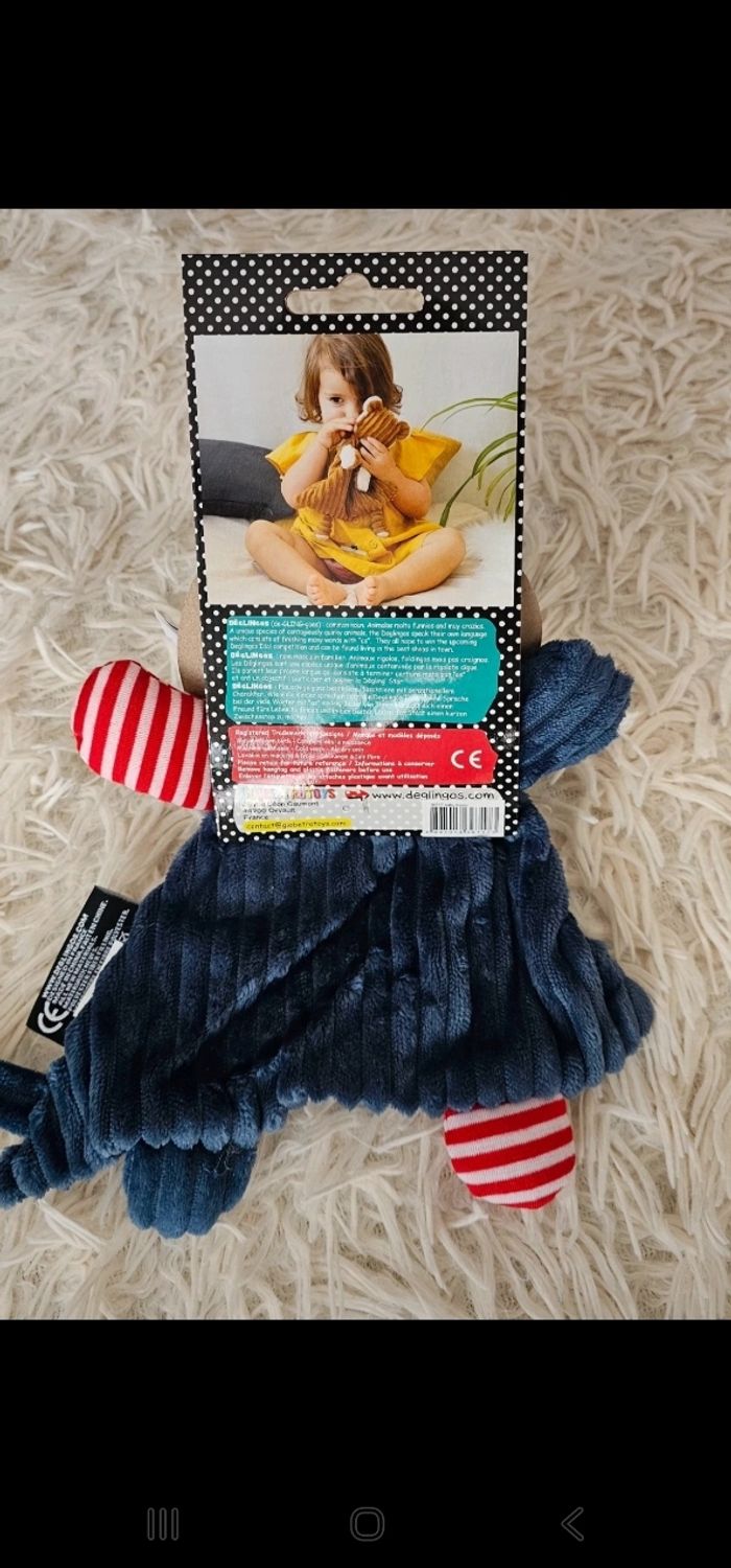 Doudou baby Hippipos l'hippopotame Les Déglingos Neuf - photo numéro 6