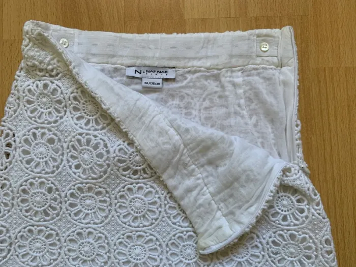 Jupe courte blanche été 8ans - photo numéro 4