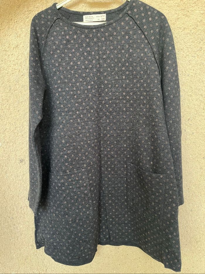Robe Zara gris foncé 10 ans