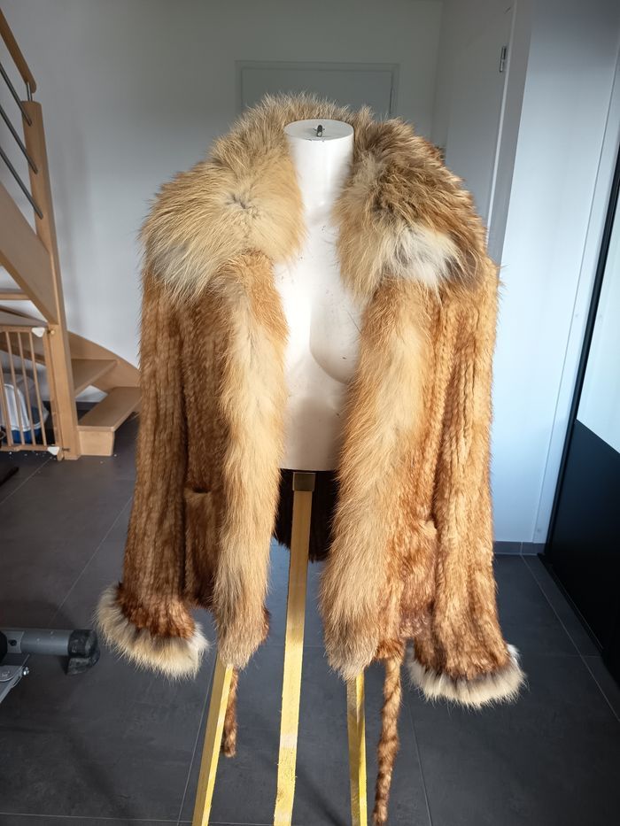 manteau vison tricoté influence paris 100% neuf taille 44 - photo numéro 1