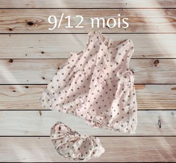 Ensemble : Jolie robe a pois et sa culotte