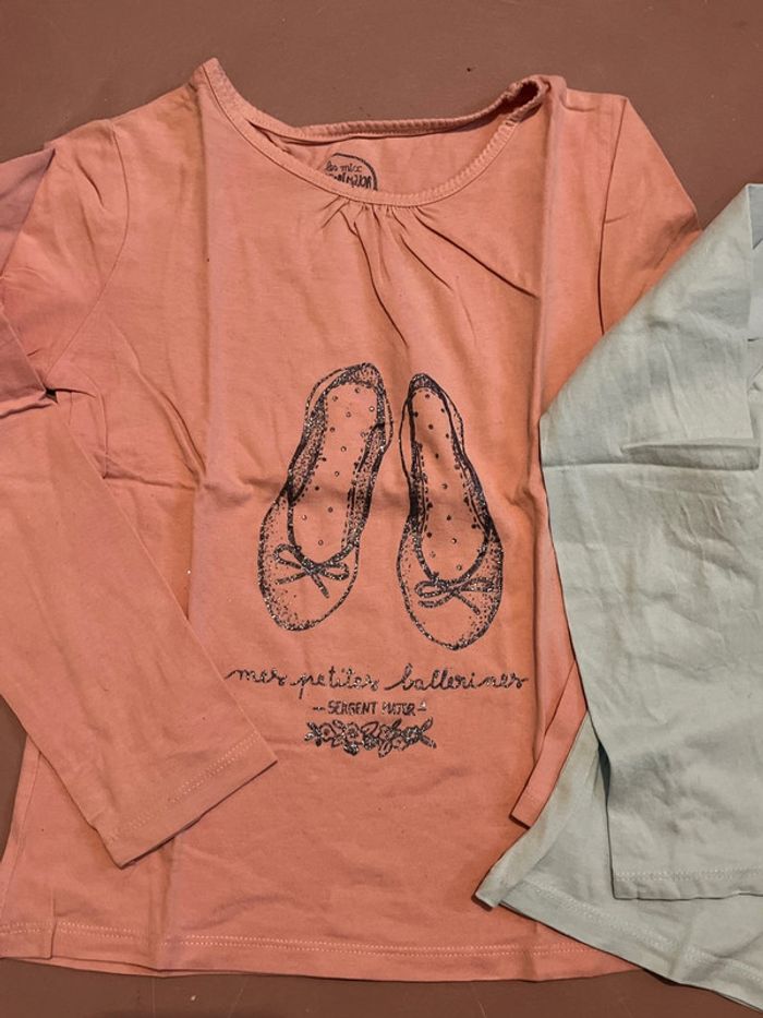 Lot 2 tee shirts fille 8 ans sergent Major - photo numéro 2