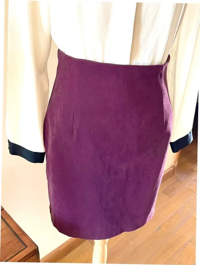 Sublime Jupe Vintage Kiabi - Bordeaux/Aubergine - Touché Pêche - photo numéro 3