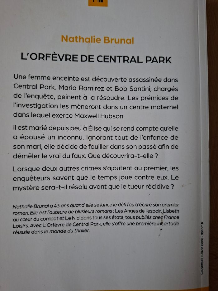 L’orfèvre de Central Park - photo numéro 2