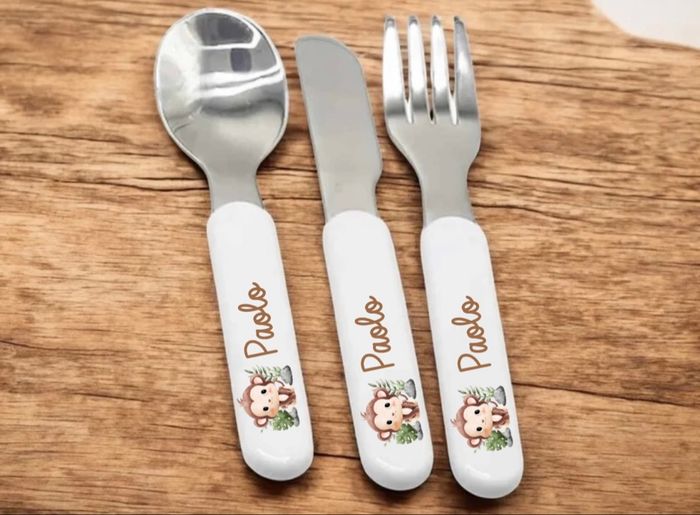 Couvert en acier pour bébé personnalisé - photo numéro 4