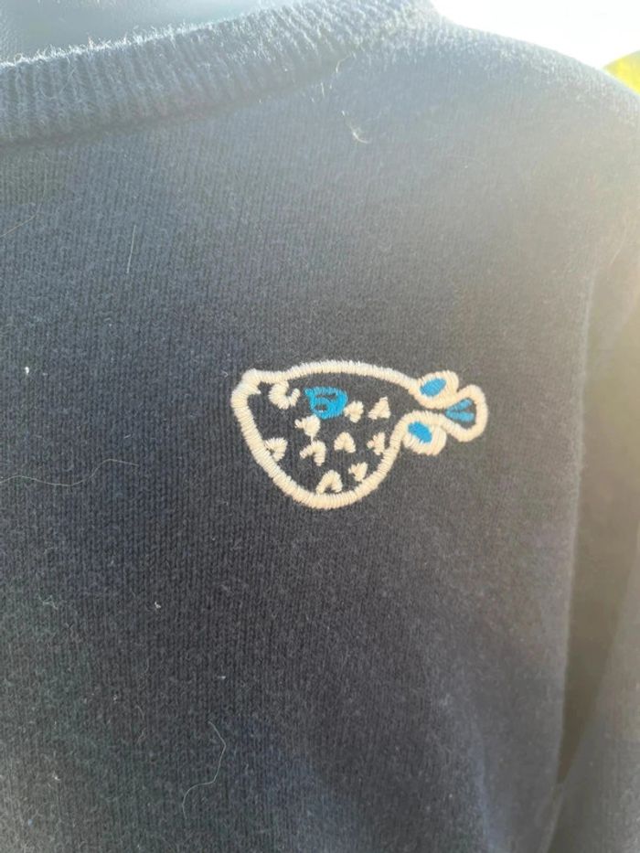 Pull bleu marine DPAM neuf sans étiquette - photo numéro 3