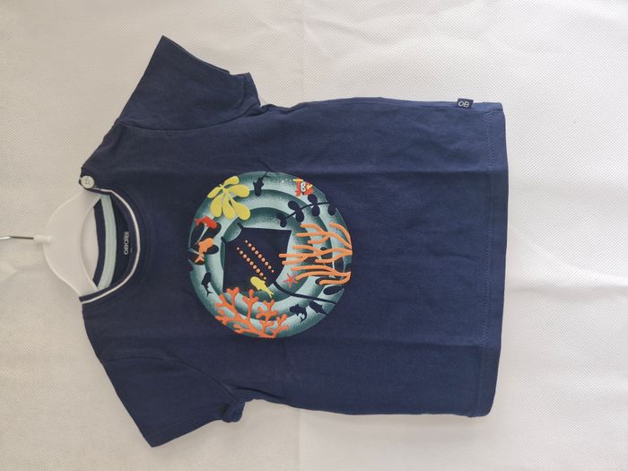 Ensemble garçon (T-shirt + short) 12 mois 74 cm Obaïbi Bleu marine - photo numéro 3