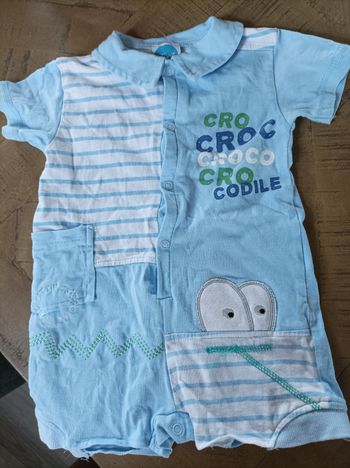 Barboteuse bleue 12 mois