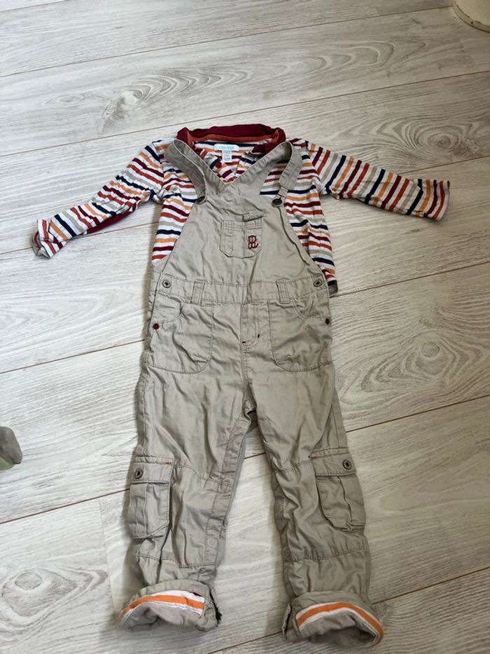 Tenue salopette t-shirt 18 mois