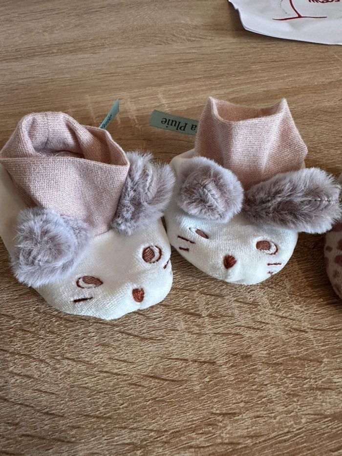 Chaussons naissance bébé fille - photo numéro 2