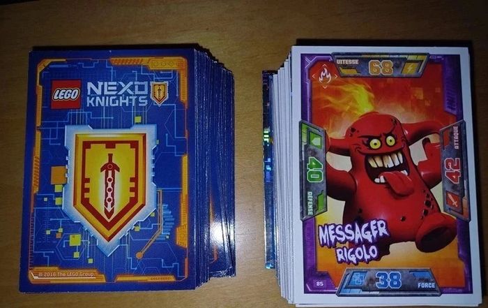 Lot de 5 cartes Lego Nexo Knights - 2016 - France