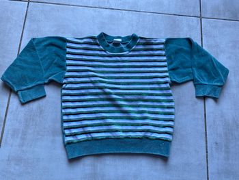 Pull rayé vert kaki vert bleu