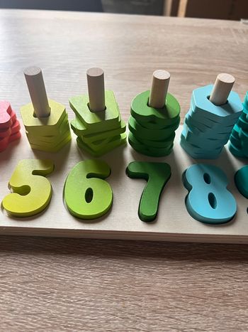 Jouet en bois chiffre