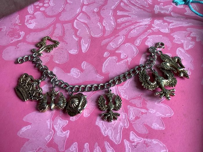 Bracelet pendeloques ancien couture vintage - photo numéro 2