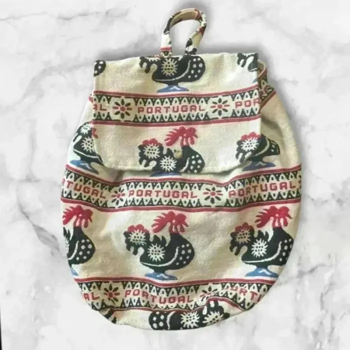 Sac à dos Portugal avec coq rouge, blanc et bleu