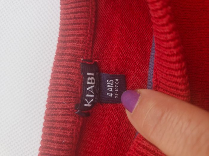 Pull 4 ans Kiabi Rouge inscription play all day - photo numéro 4
