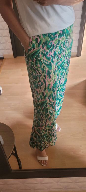 Pantalon fluide fleurie vert TM neuf