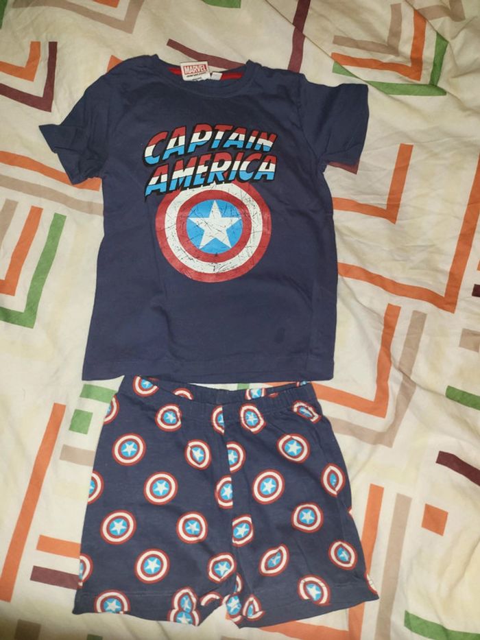 Pyjama short marvel 3/4 ans