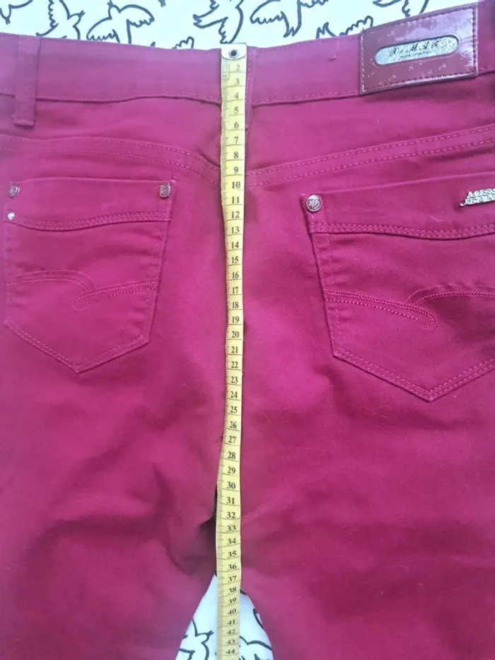 Jean rouge cerise 44 - photo numéro 5