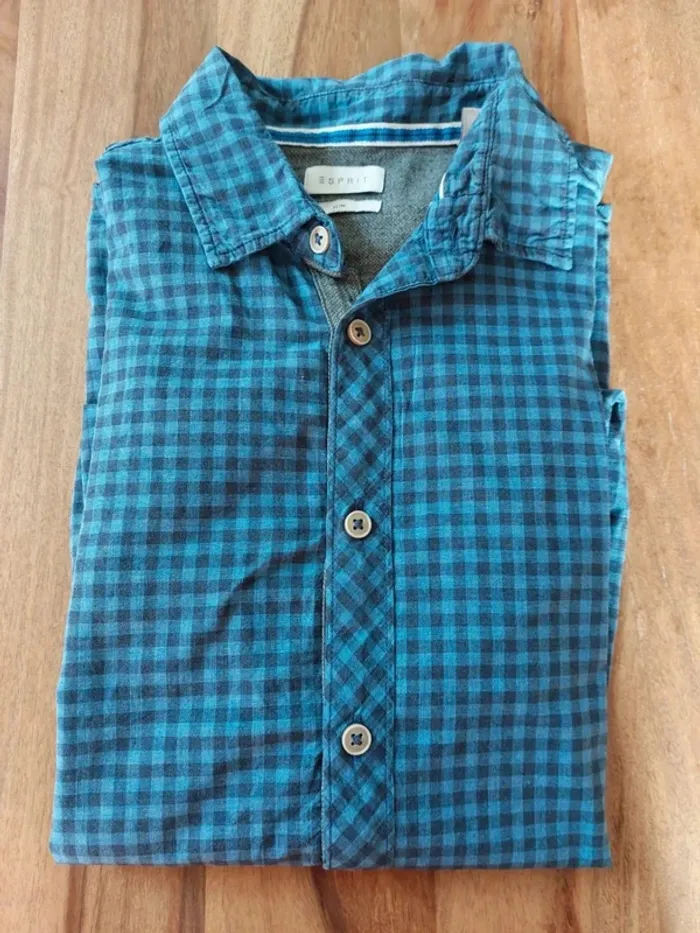 Chemise homme manches longues à carreaux Esprit taille S - photo numéro 3