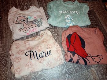 4 pyjamas Disney Bambi Minnie panpan marie 9 mois