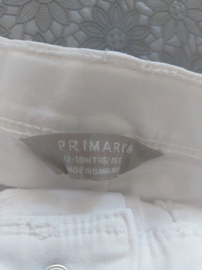 Short en jeans blanc fille bebe - photo numéro 4