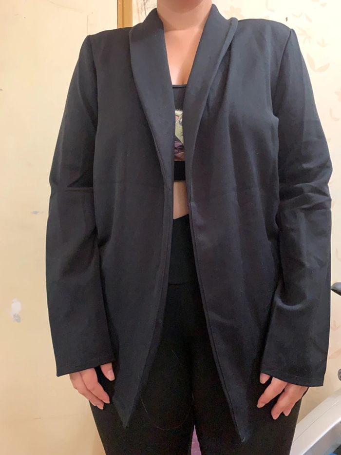 Blazer veste ouvert uni - photo numéro 4