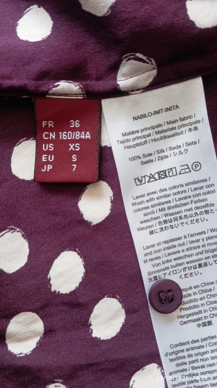 Chemisier 100 soie comptoir des cotonniers - photo numéro 3