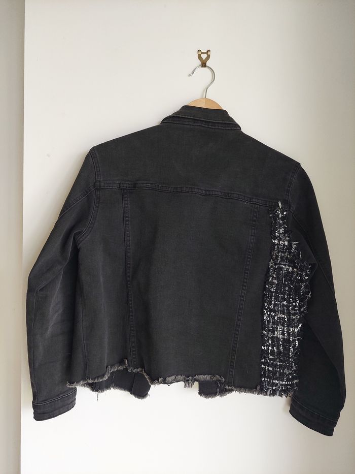 Veste jeans et tweed - photo numéro 4