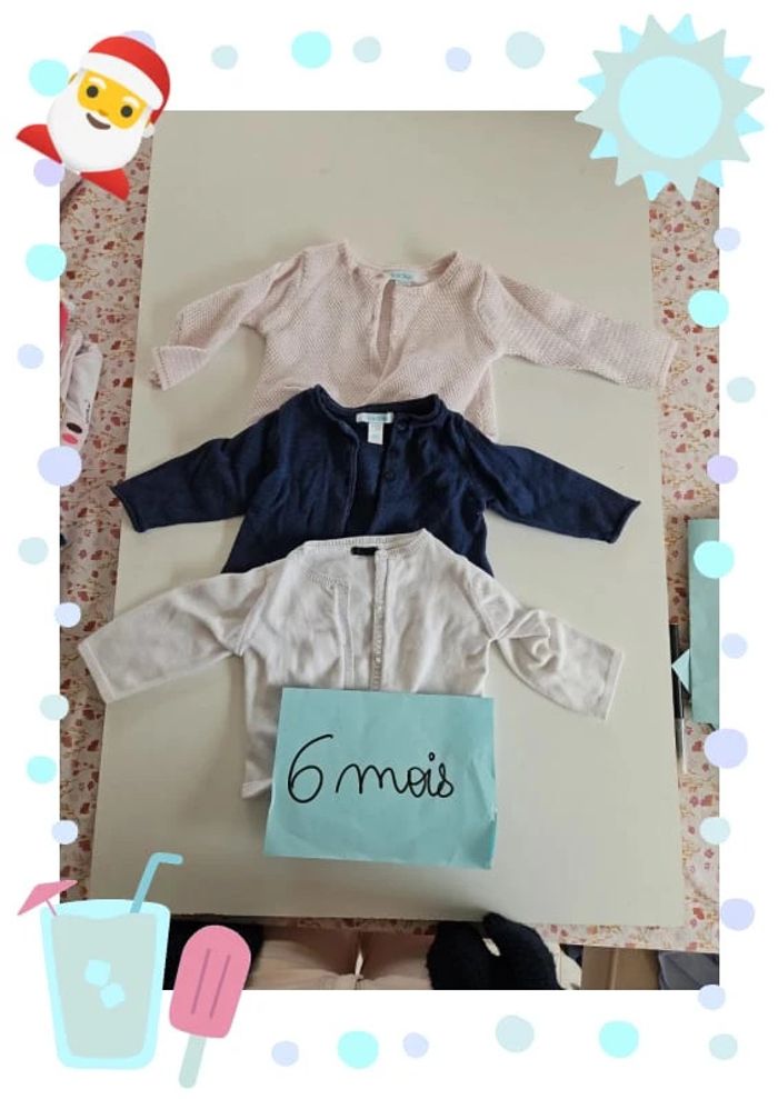 lot gilet fille 6 mois