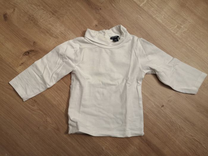 Sous pull stretch blanc 9 mois