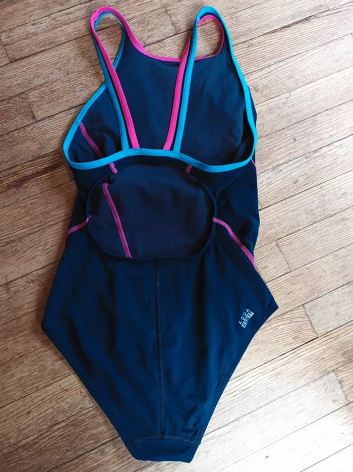 Maillot de bain fille bleu marine Nabaiji - photo numéro 2