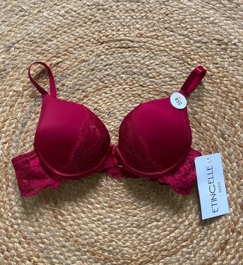 🌺 Soutien-gorge push-up rouge dentelle - Étincelle - Taille 85C 🌺
