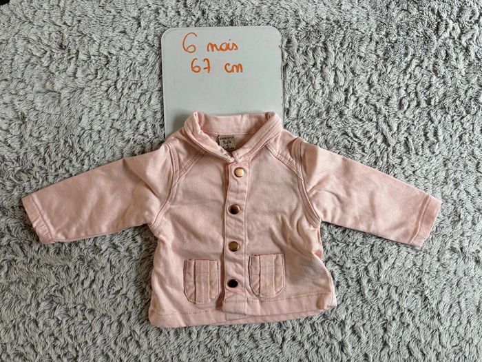 Veste en jean rose