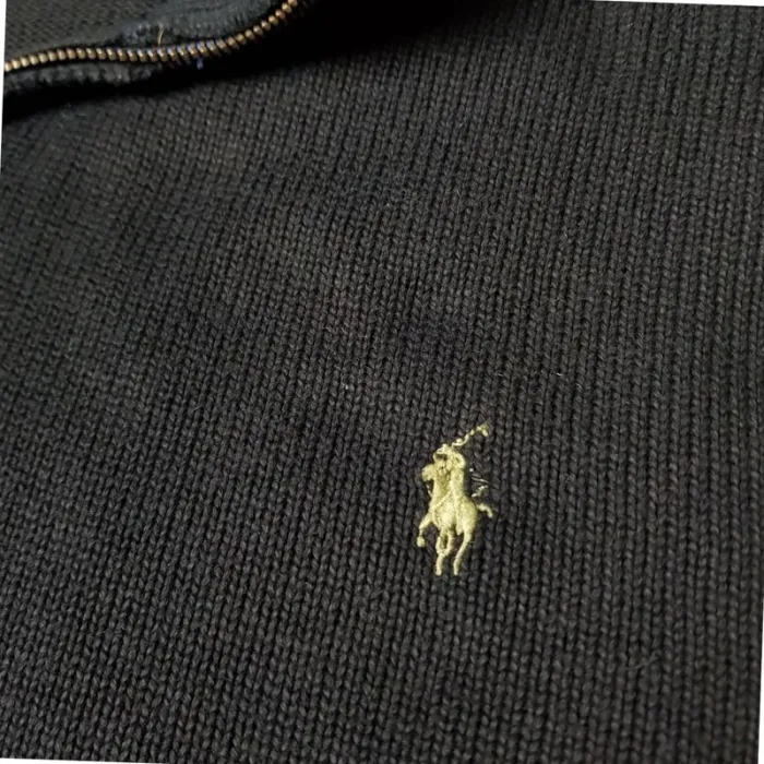 Pull Camionneur half demi zip Ralph Lauren XXL Noir - photo numéro 5