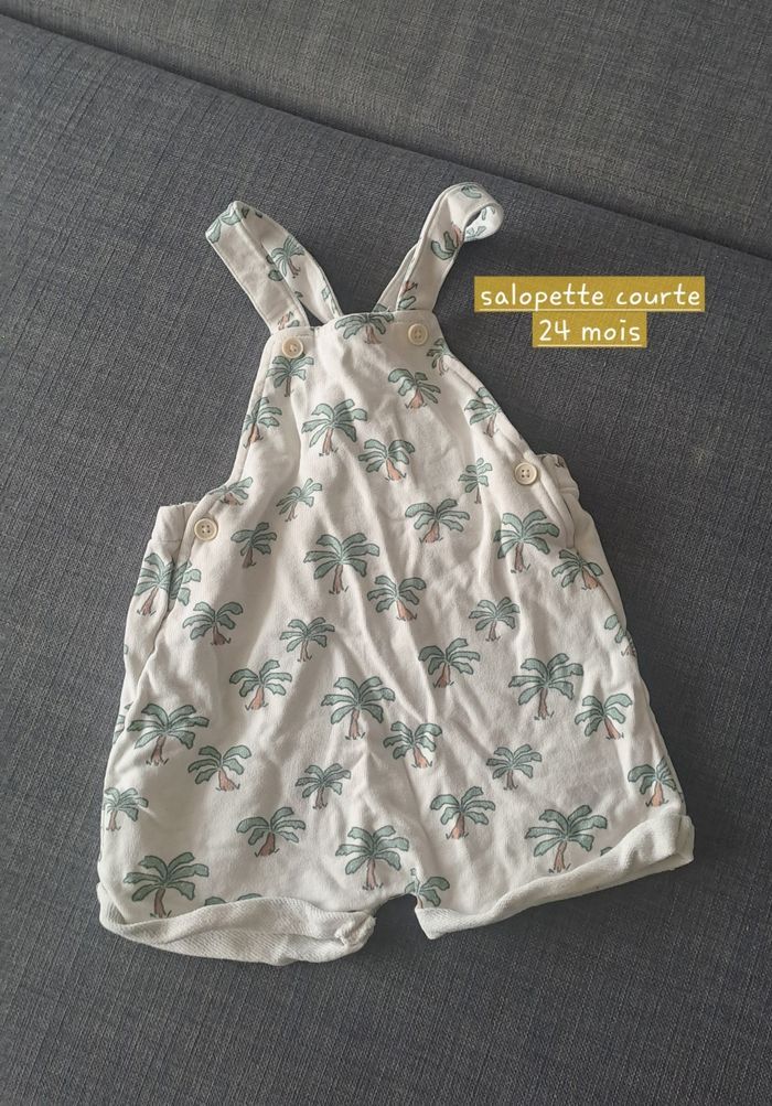 Salopette courte 24 mois kiabi palmiers