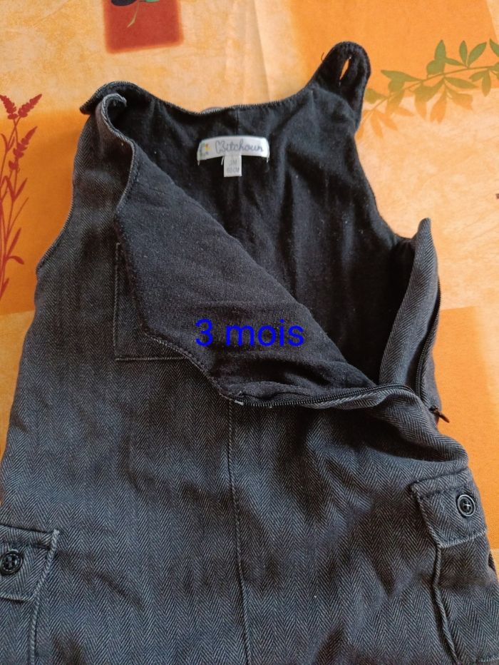 Salopette doublée Kitchoun 3 mois tbe - photo numéro 3