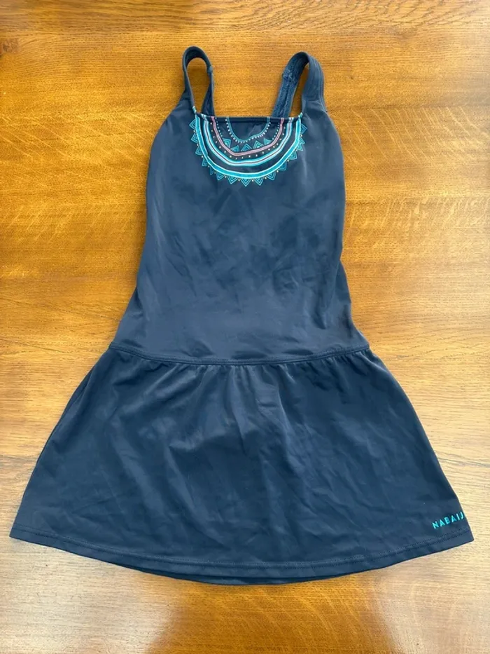 Maillot de bain Nabaiji décathlon 12 ans bleu marine - photo numéro 2