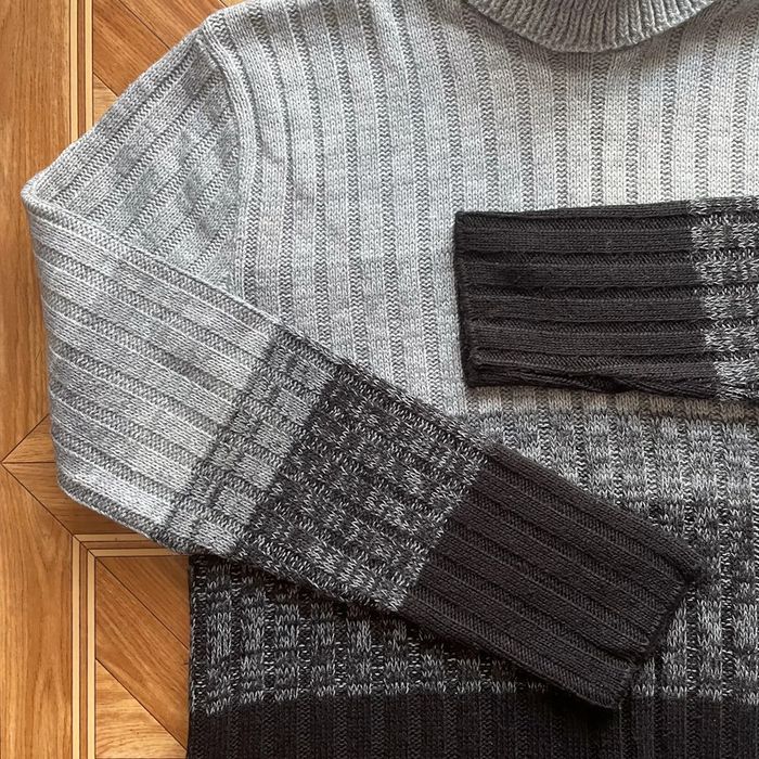 Pull à col roulé noir / gris Jennyfer - photo numéro 4