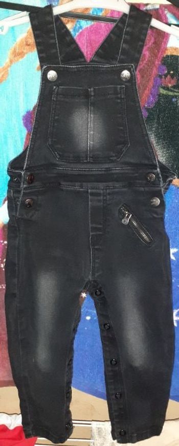 Salopette garçon noir 2 ans