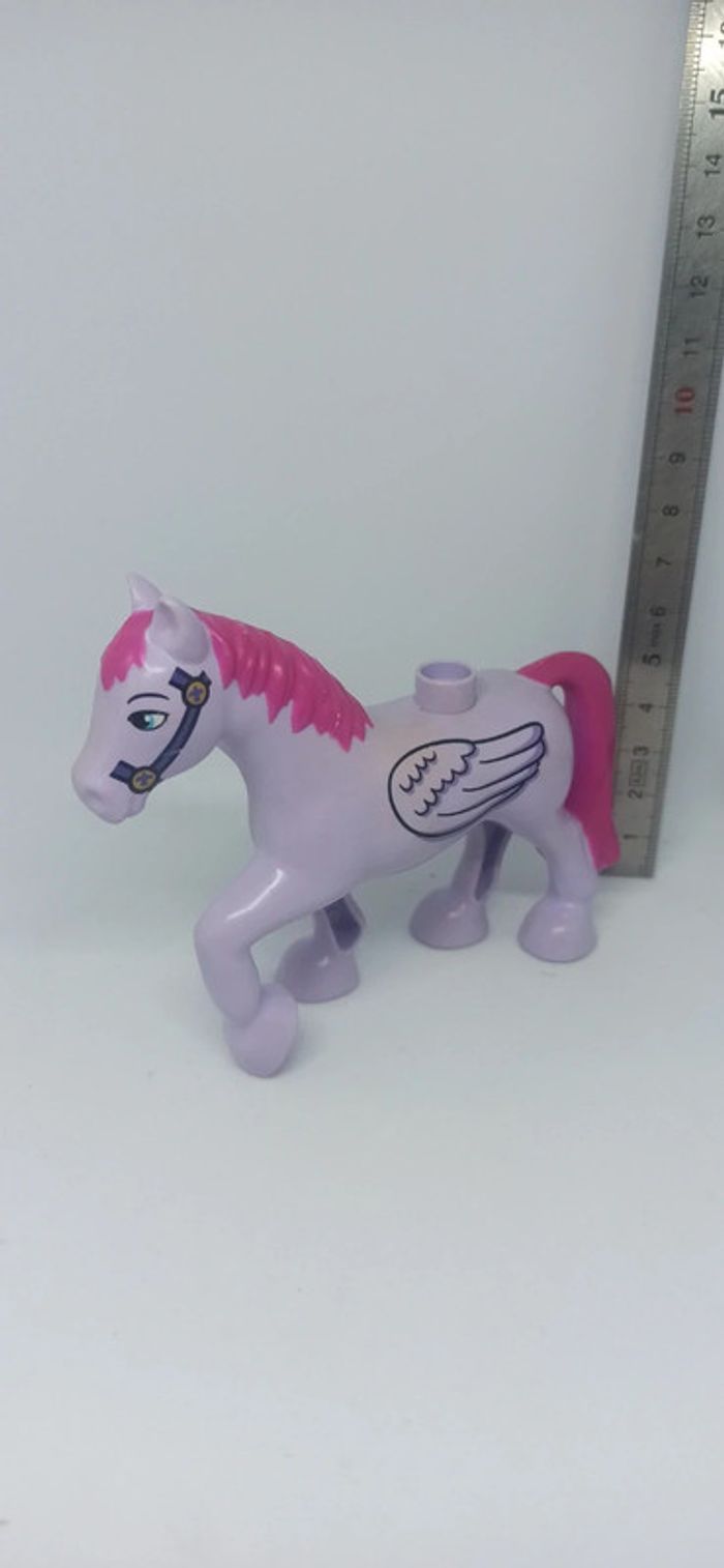 Pégase cheval violet lego duplo