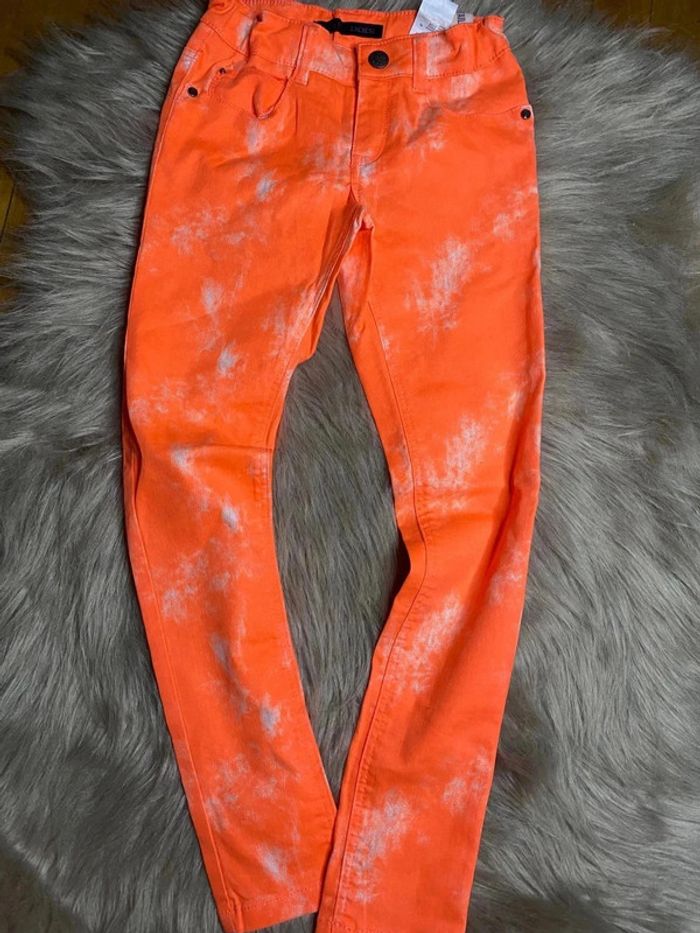 Pantalon orange tie ans dye