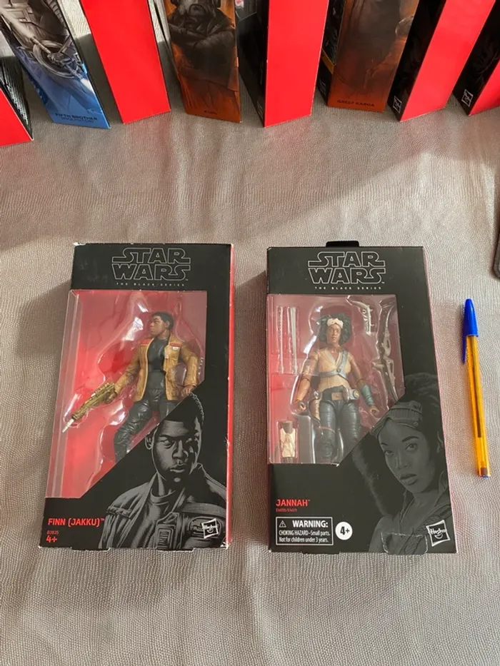 Figurines Star Wars Black Series - Finn Jakku + Jannah - Hasbro Lucasfilms Disney