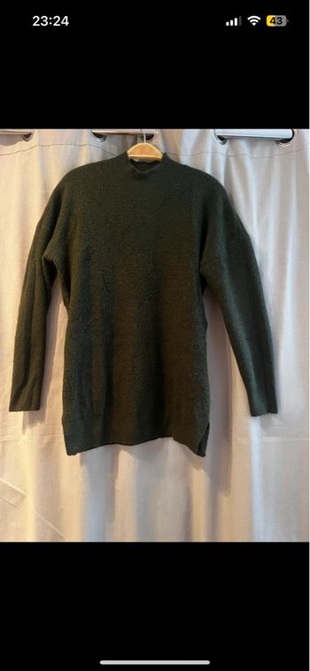 Pull col haut vert - Kiabi