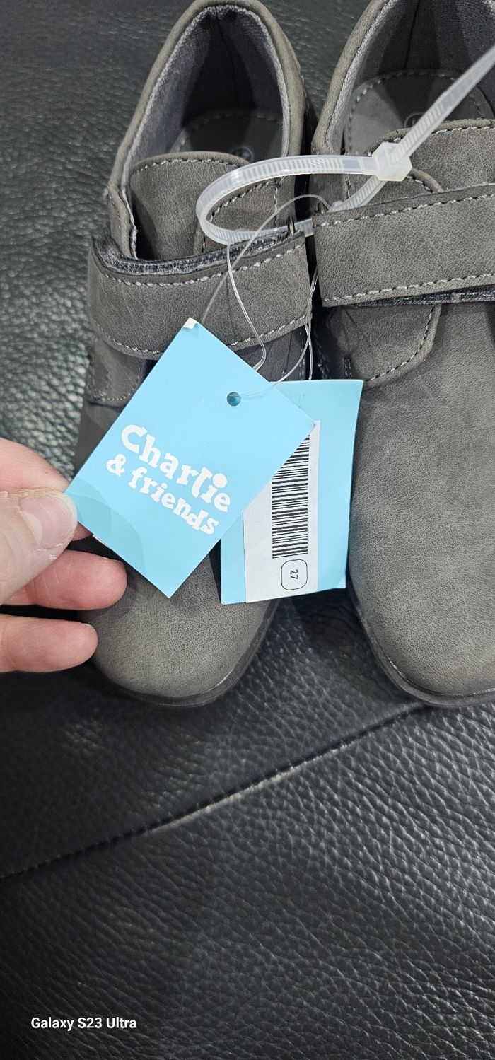 Chaussures de cérémonie garçon a Scratch grise pointure 27 - photo numéro 4