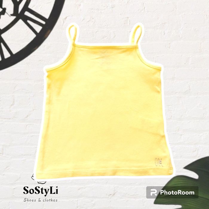 Débardeur jaune uni fines bretelles Orchestra 18 Mois