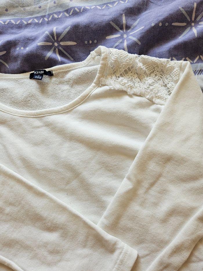 Sweat blanc kiabi - photo numéro 2