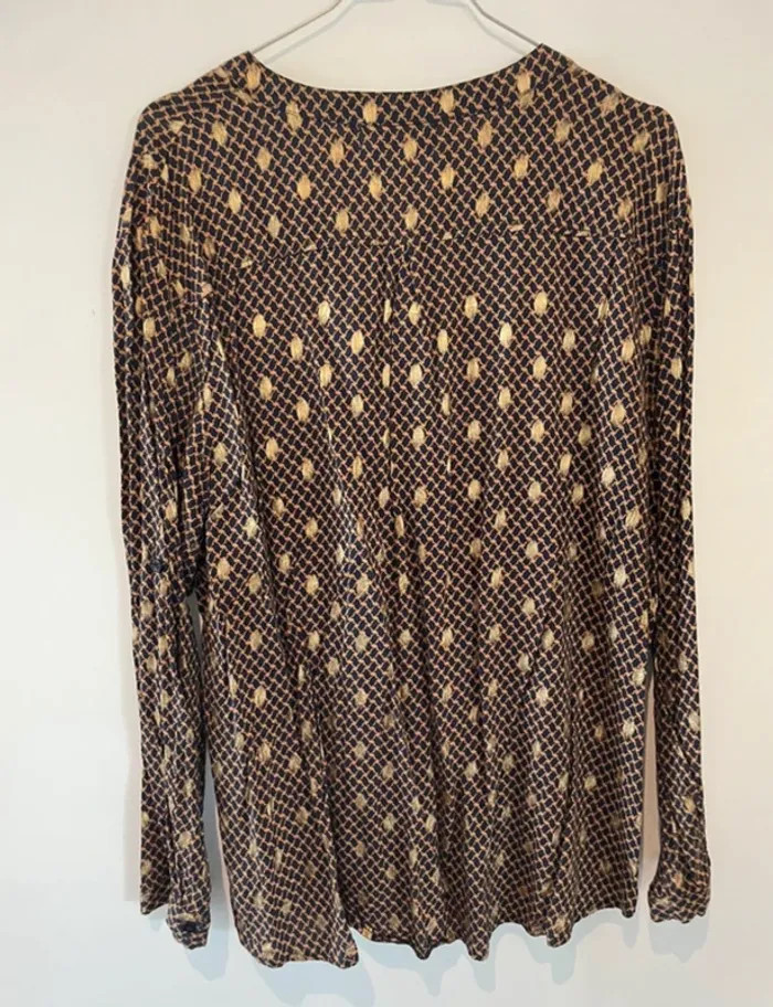 Chemise motifs dorés neuve taille L - photo numéro 2