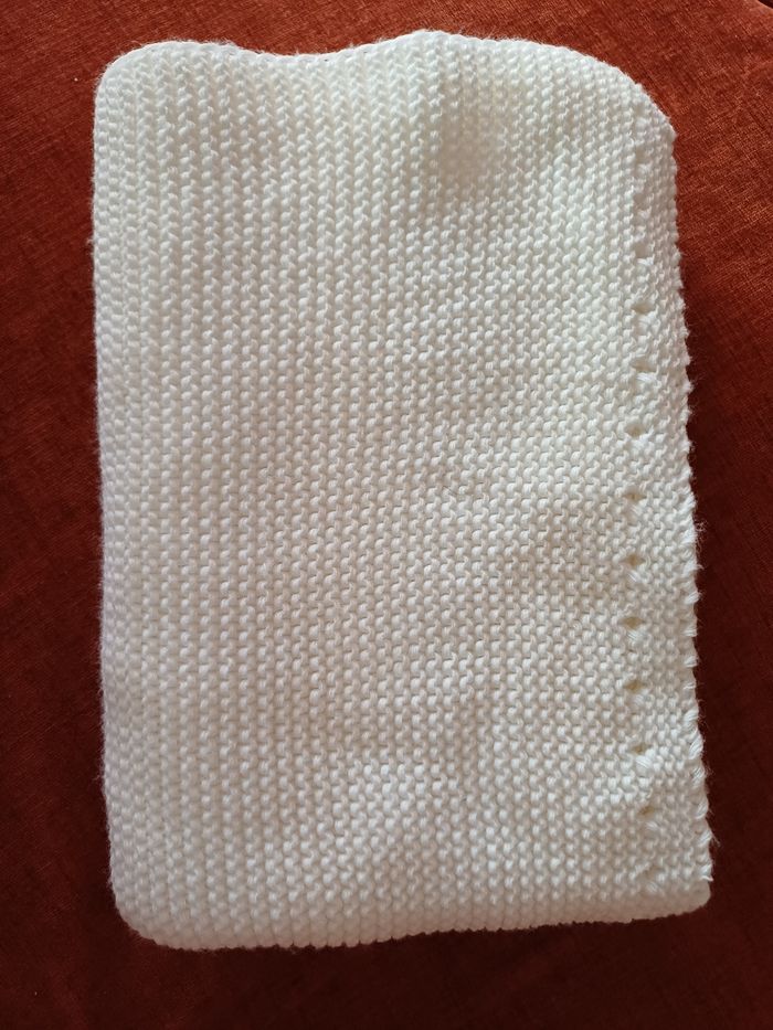 Couverture bébé blanche maille